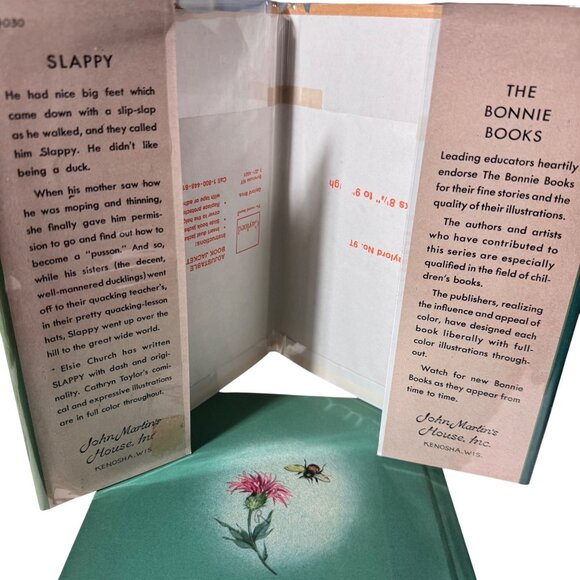 Vintage 1946 Slappy A Bonnie Book Elsie Church Illustrated Cathryn Taylor HC DJ - Picture 4 of 15